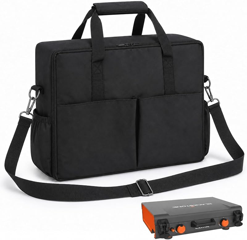 Griddle Carry Bag for Blackstone Adventure Ready 14"Propane Camping Griddle | For Blackstone 2-Burner Camping Griddle 2363 2250 2246 2364, Portable Storage with Adjustable Straps & Multi Pockets