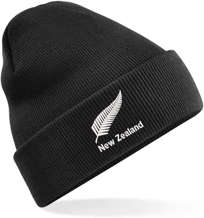Mens/Womens New Zealand Beanie HAT Black