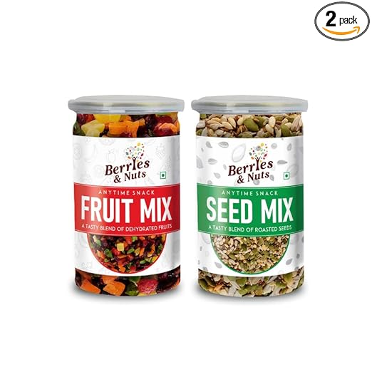 Dehydrated Fruit Mix & Seeds Mix Combo |Dehydrated Fruit Mix 200 Grams & Seeds Mix 200 Grams