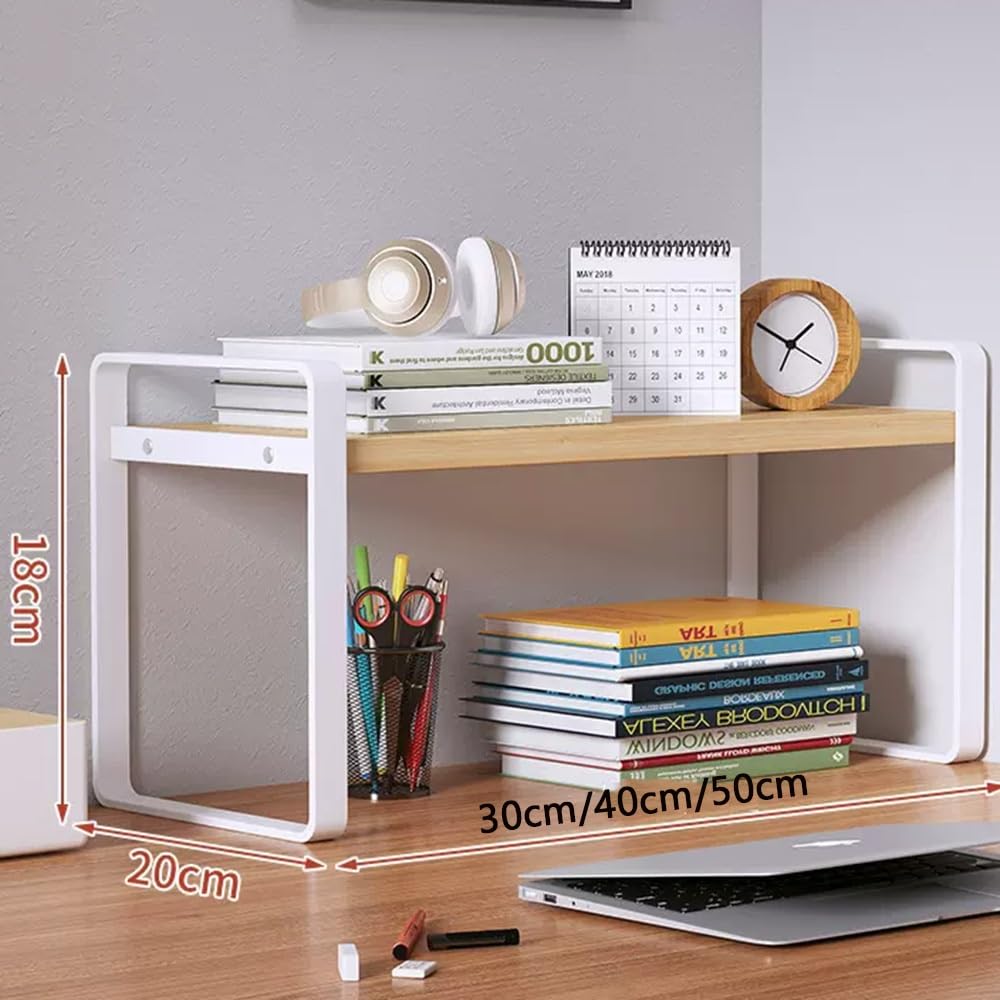 Amazon.com: NILZA Desktop Organizer Shelf Wood Storage Rack 16in
