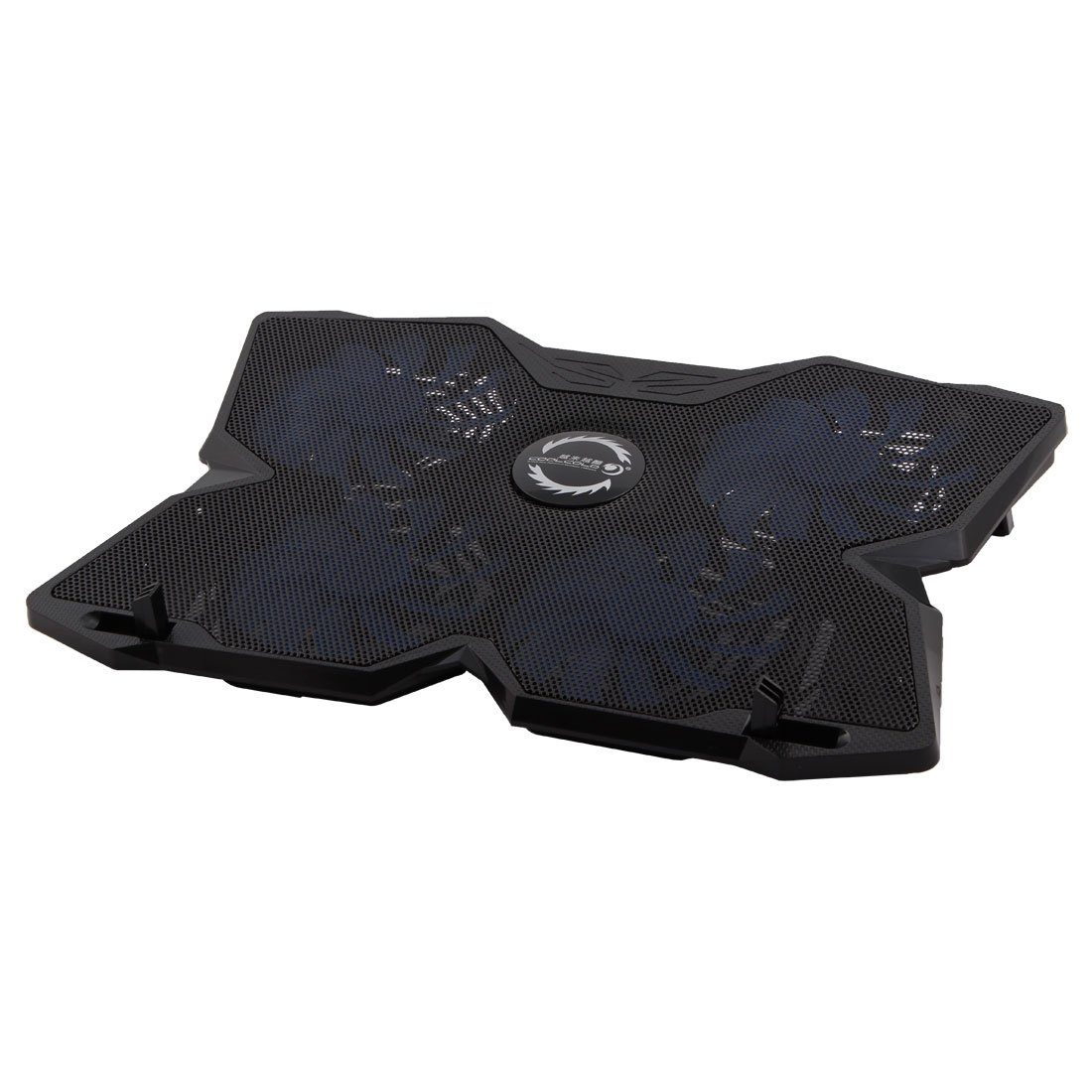 Generic USB 2.0 4 Fans PC Base Radiator Cooling Pad Black w Stand for Notebook Laptop Computer Authorized by Coolcold