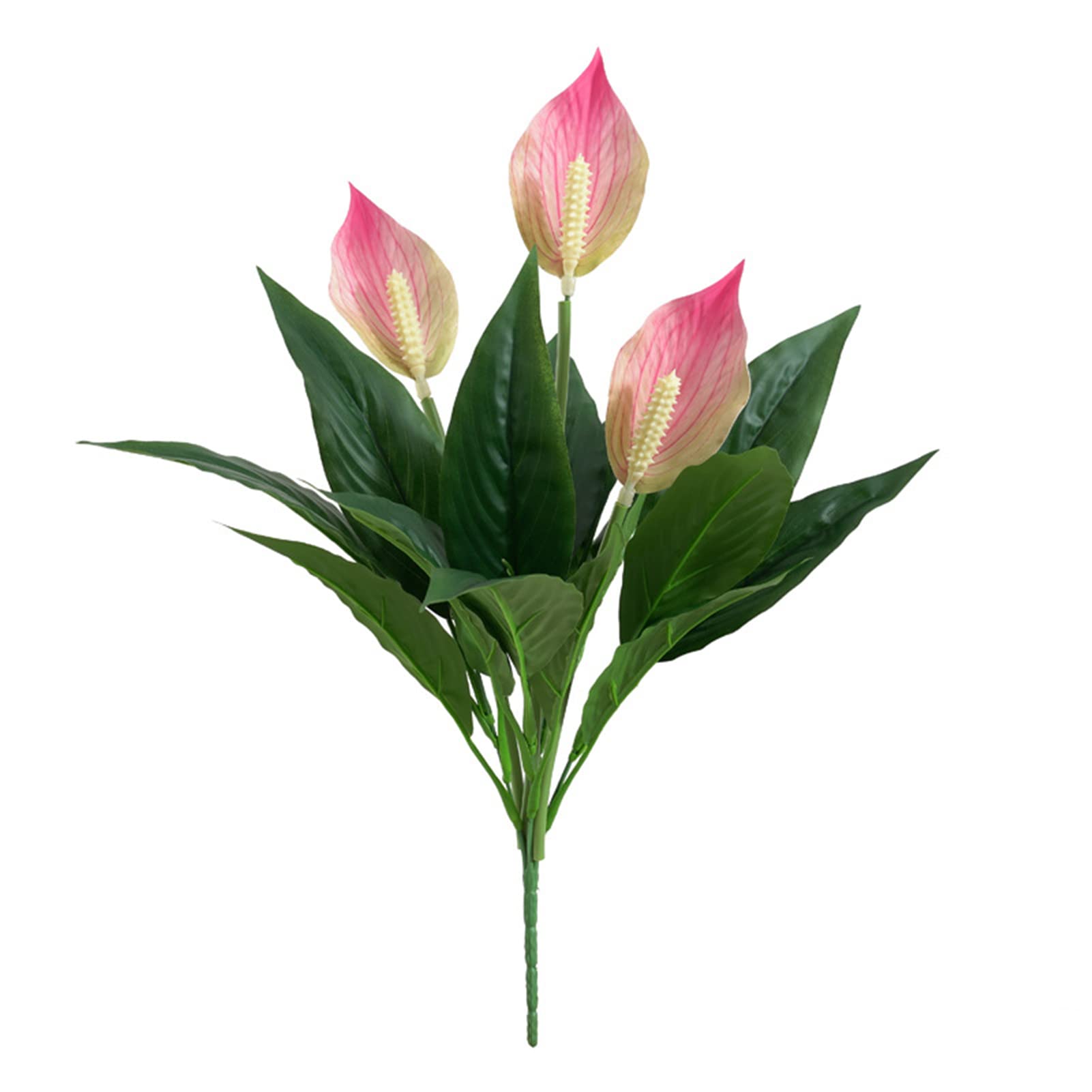 Porceosy Flamingo Flower Artificial Flowers, 44Cm Realistic Fake Flowers Bouquet, Handmade Faux Flowers For Indoor Outdoor Home Wedding Decor (Flamingo Flower)