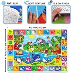 QUOKKA Baby Floor Play Mat – Super Soft Plush Surface ABC Rug for Toddlers & Infants – Extra Thick (0.8cm) Non-Slip Padded Nursery Mat for Crawling & Fun – Foldable Gift Rug - Image 3