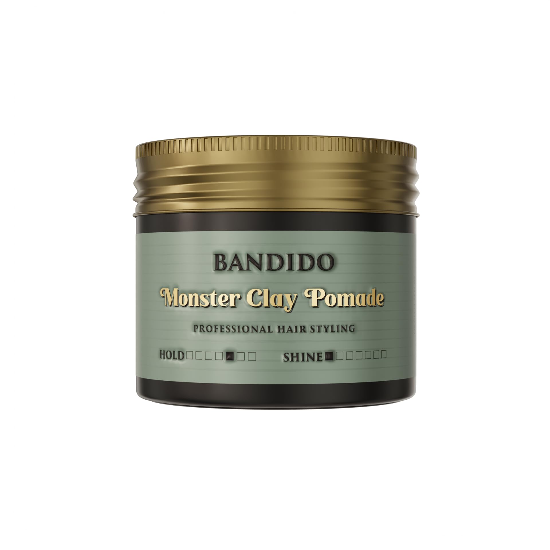 Bandido Monster Clay Pomade 125 ml – Cera para el cabello para hombre, mate, arcilla y pasta mate con fuerte sujeción, sin brillo, arcilla de estilo para textura, slick back y peinados modernos