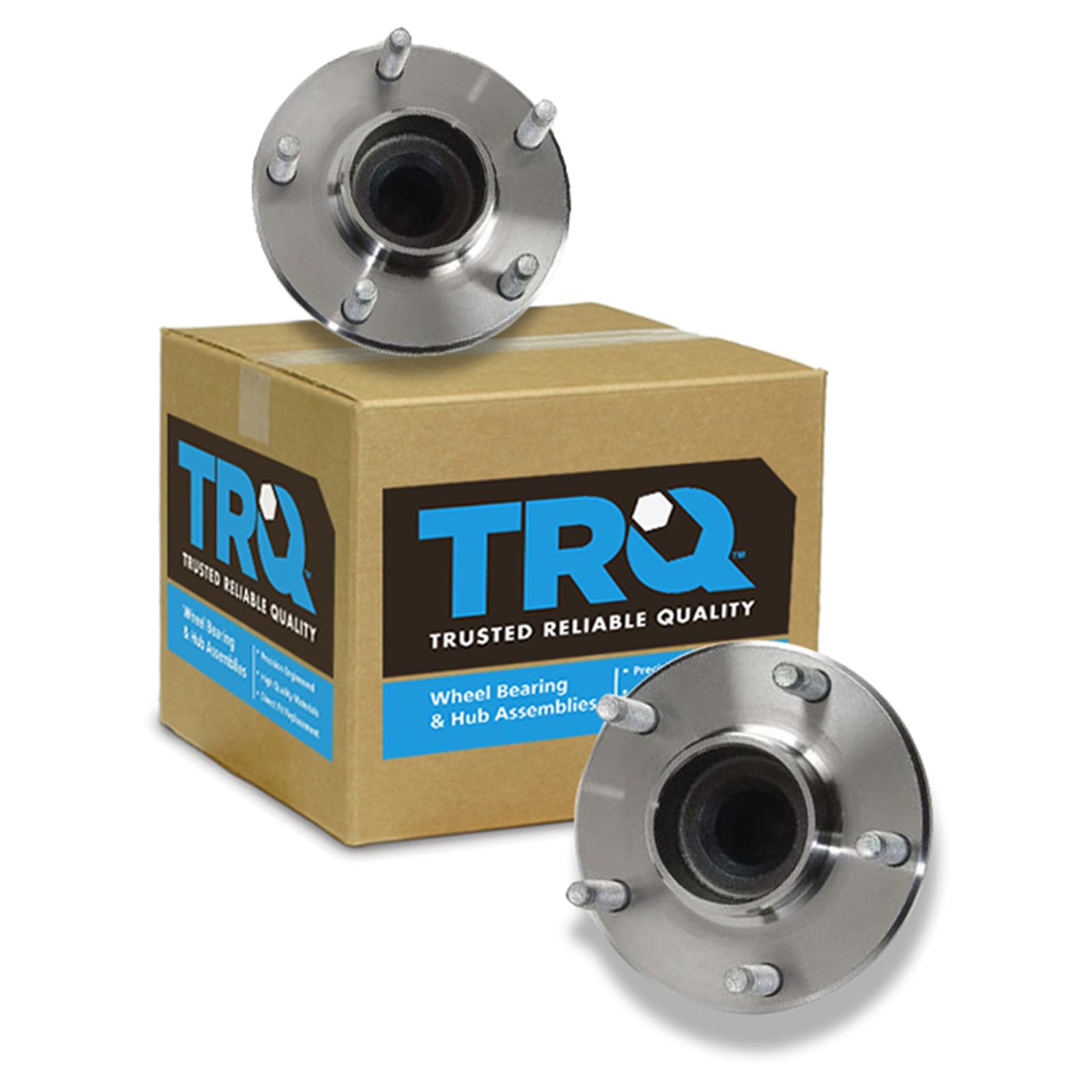 TRQ 2 Piece Front Wheel Bearing &amp; Hub Assembly Set