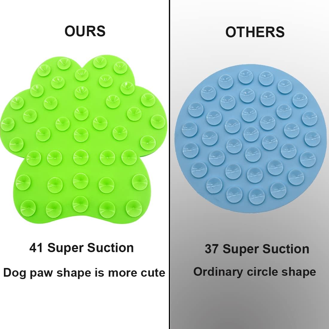 Dog Lick Pad, Dog Washing Distraction Device, Slow Eating Cute Mat with Super Suction for Pet Licking Peanut Butter, Bathing, Grooming Training (Green) image 4