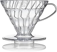 Vista 5 de HARIO VDR-02-W V60 Gotero transparente 02 blanco, para 1-4 tazas, café, goteo de mano, hecho en Japón