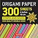 Origami papers 300 sheets stripes and solids