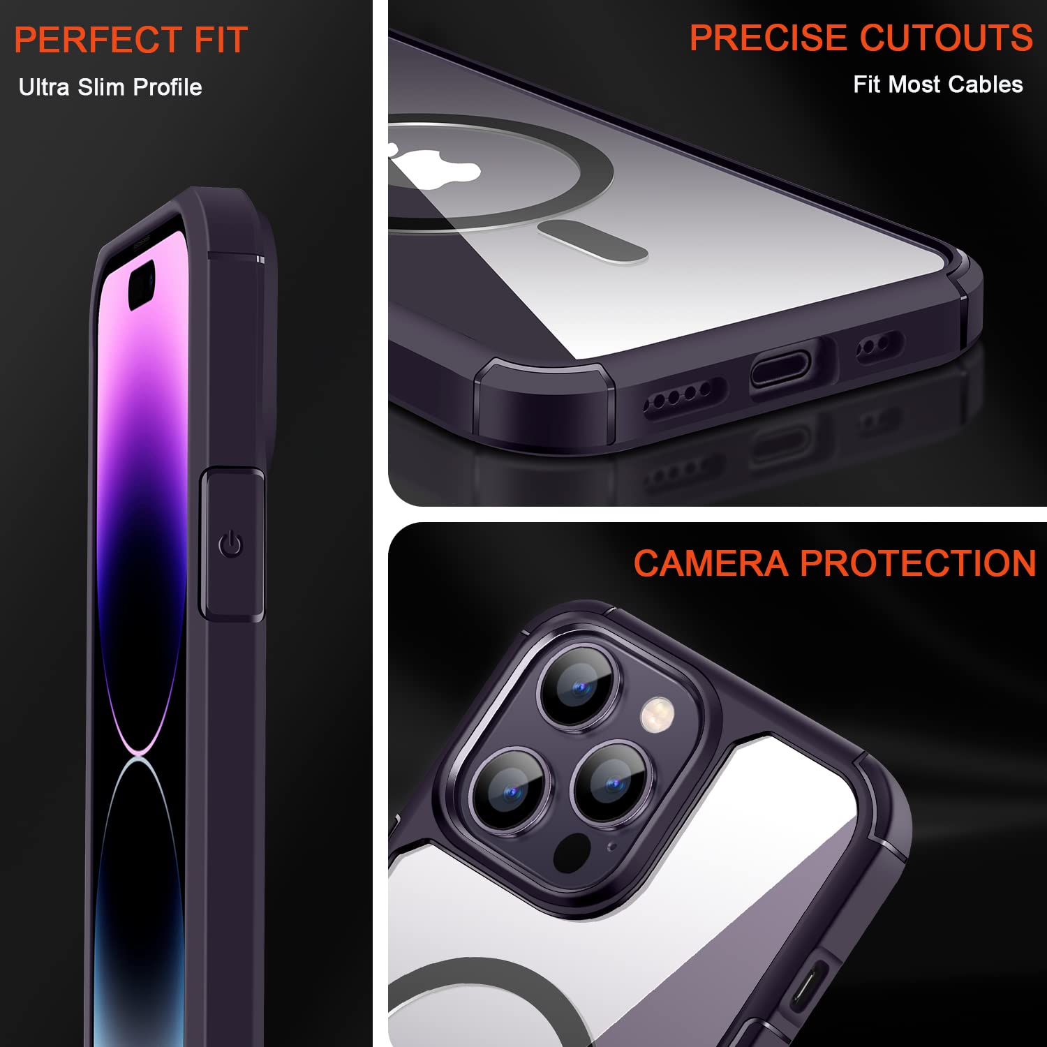 TENDLIN Cover Magnetica Per IPhone 14 Pro Max – Trasparente Rigida Con Paraurti TPU, Compatibile MagSafe