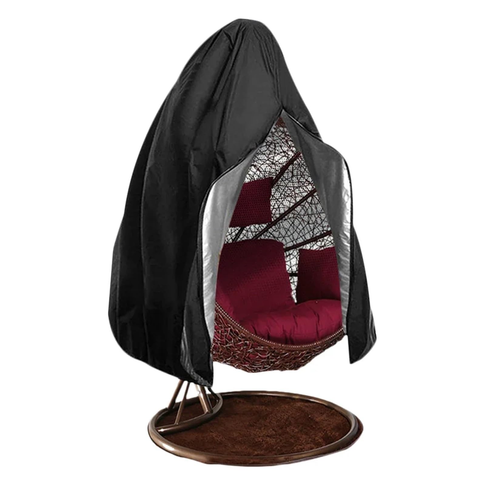 Gcyeidma Black 230X200cm Egg Chair Cover Black Patio Chair Cover Hanging Egg Swing Waterproof(Black 230X200cm)