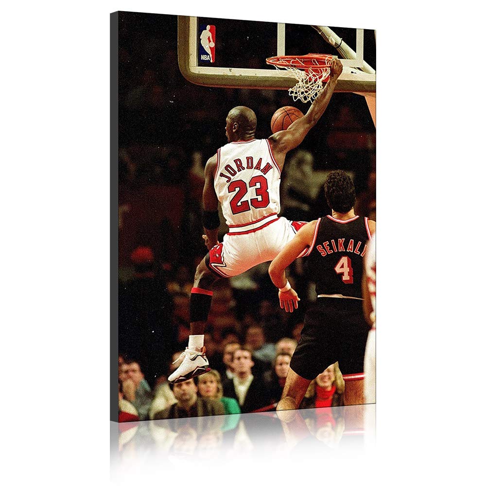 Peinture sur toile Michael Jordan œuvre d'art murale grand format
