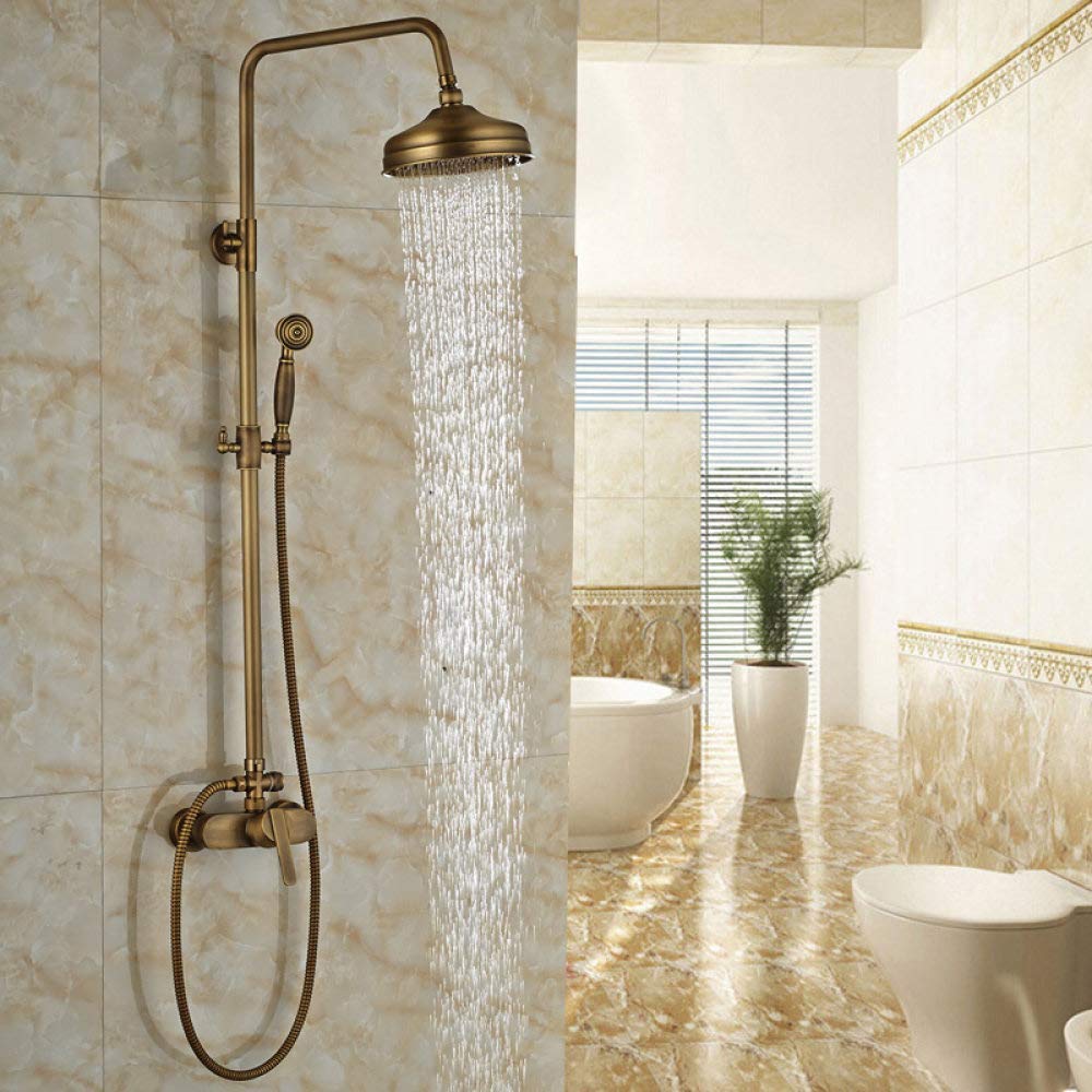 Système de douche pluie anti-calcaire en laiton durable pour mitigeur