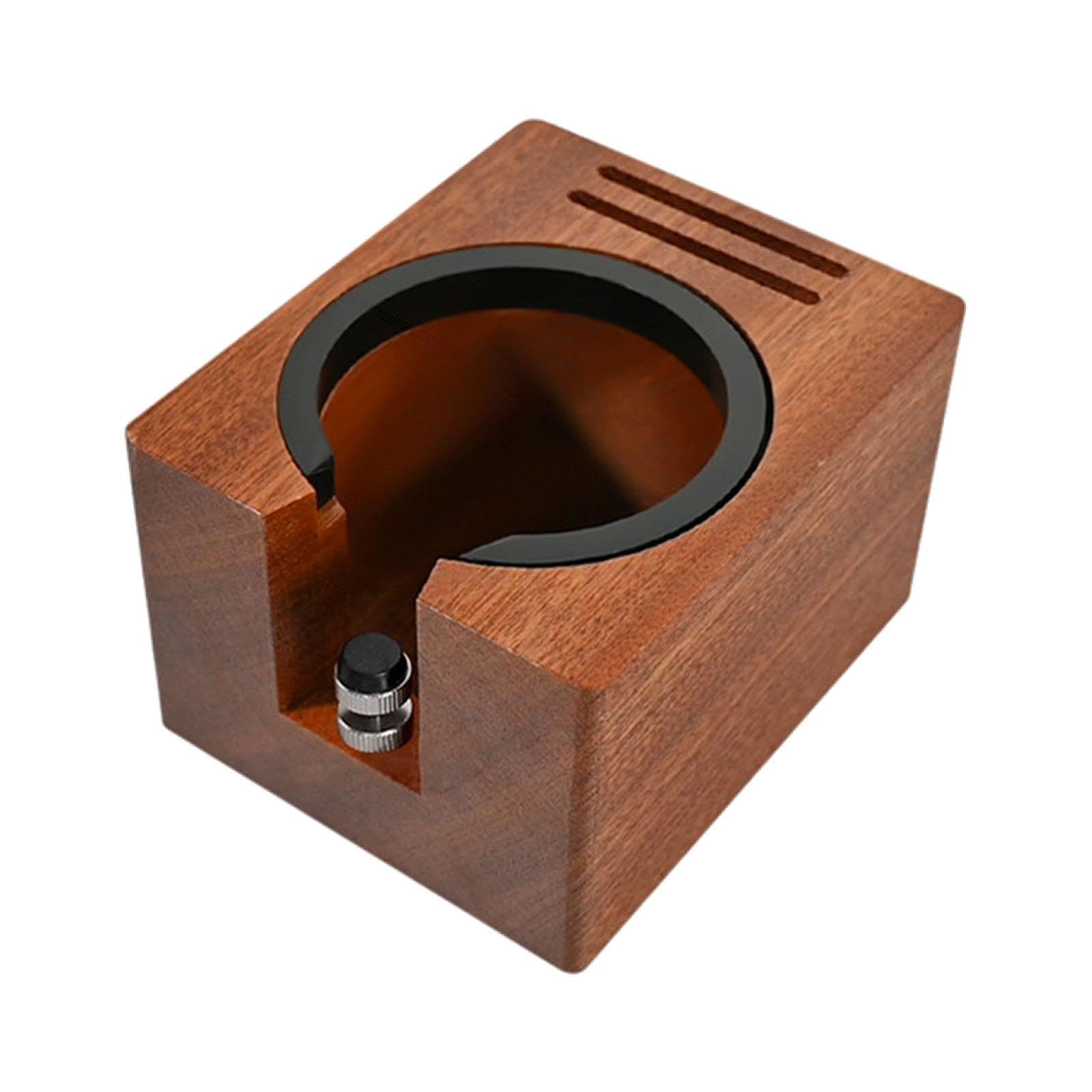 Estación de Prensado de Café Y Portafiltros de Madera como de Organización de Herramientas de Café con Soporte para Prensador de Espresso para, Sin Barril, Individual