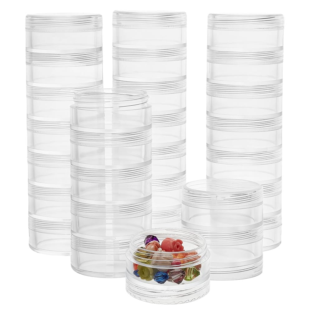 Pot cosmétique vide de 5 ml et transparent pour trier strass et produits de beauté