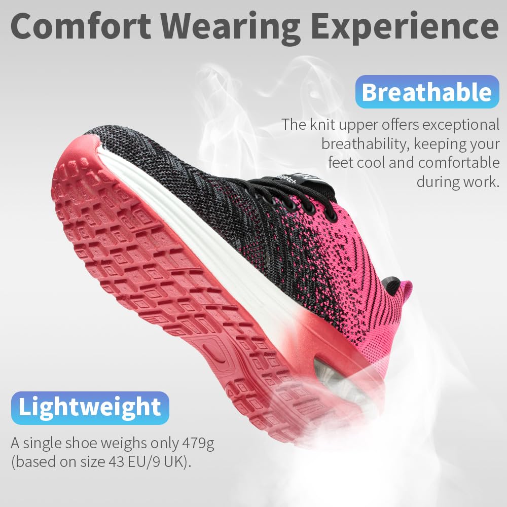 Scarpe Antinfortunistiche Uomo Donna Scarpe da Lavoroleggere Alte Comode Scarpe Sicurezza