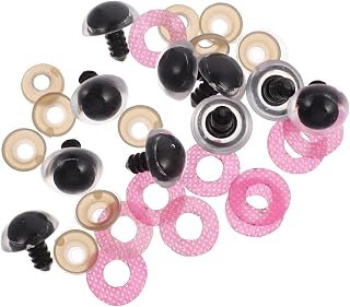 VILLCASE 50 Peças Olhos De Pelúcia Animais De Pelúcia A Granel Themberchaud Acessórios De Balanço De Pelúcia Olhos De Boneca De Costura Olhos De Plástico Para Animais De Crochê Olhos De