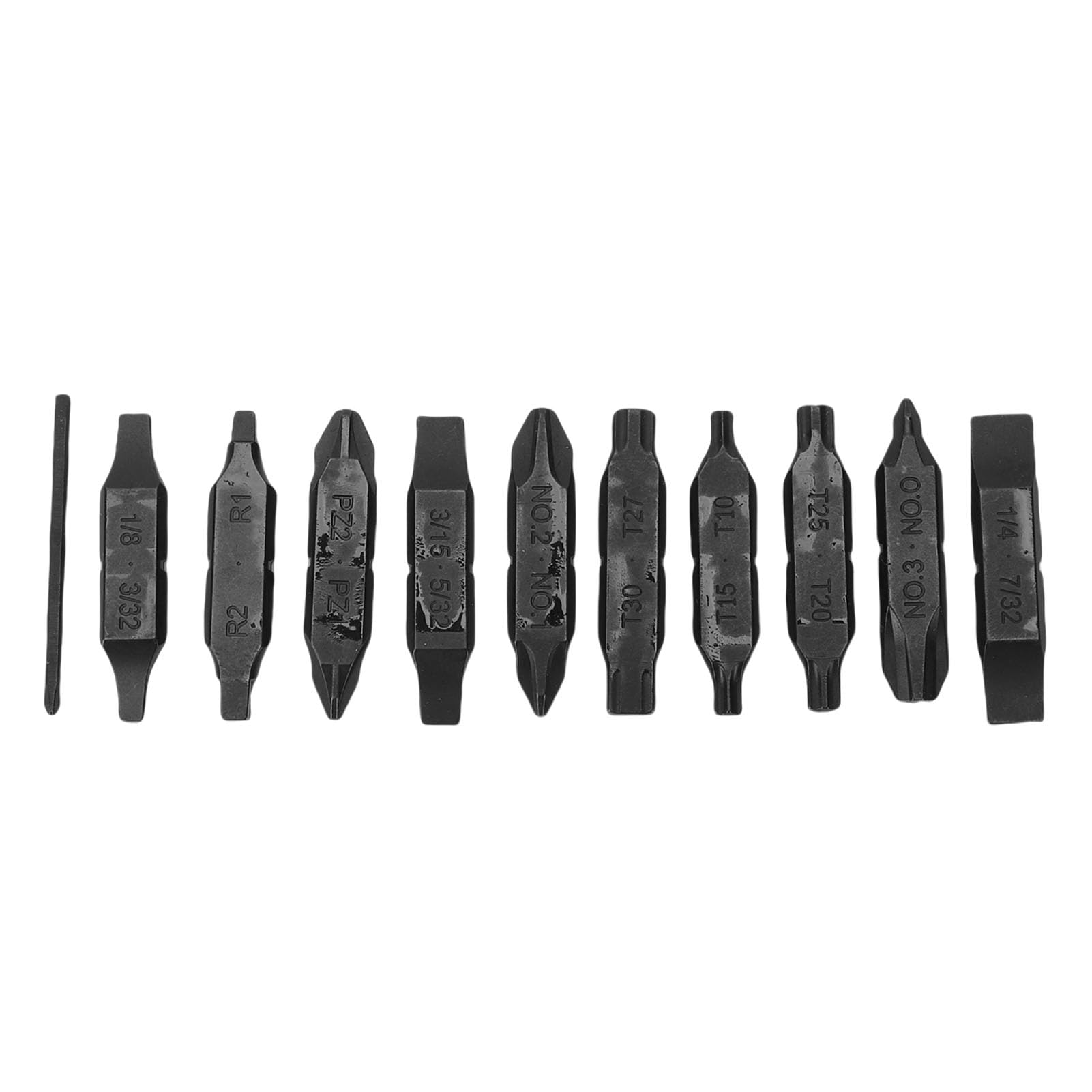 Juego de 21 puntas planas, 2 puntas de destornillador con doble funda, acero de aleación S2 endurecido de grado industrial para alicates, herramienta multifuncional