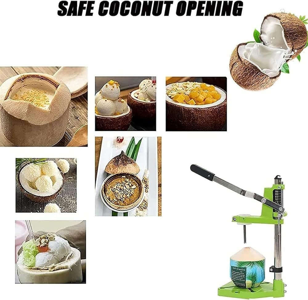 Manual Coconut Hole Opening Machine, Manual Coconut Opener, Automatic Portable Coconut Opener Fruit Shop Coconut Shell Opener Tool for Young/Tender Coconut Fruit Shop