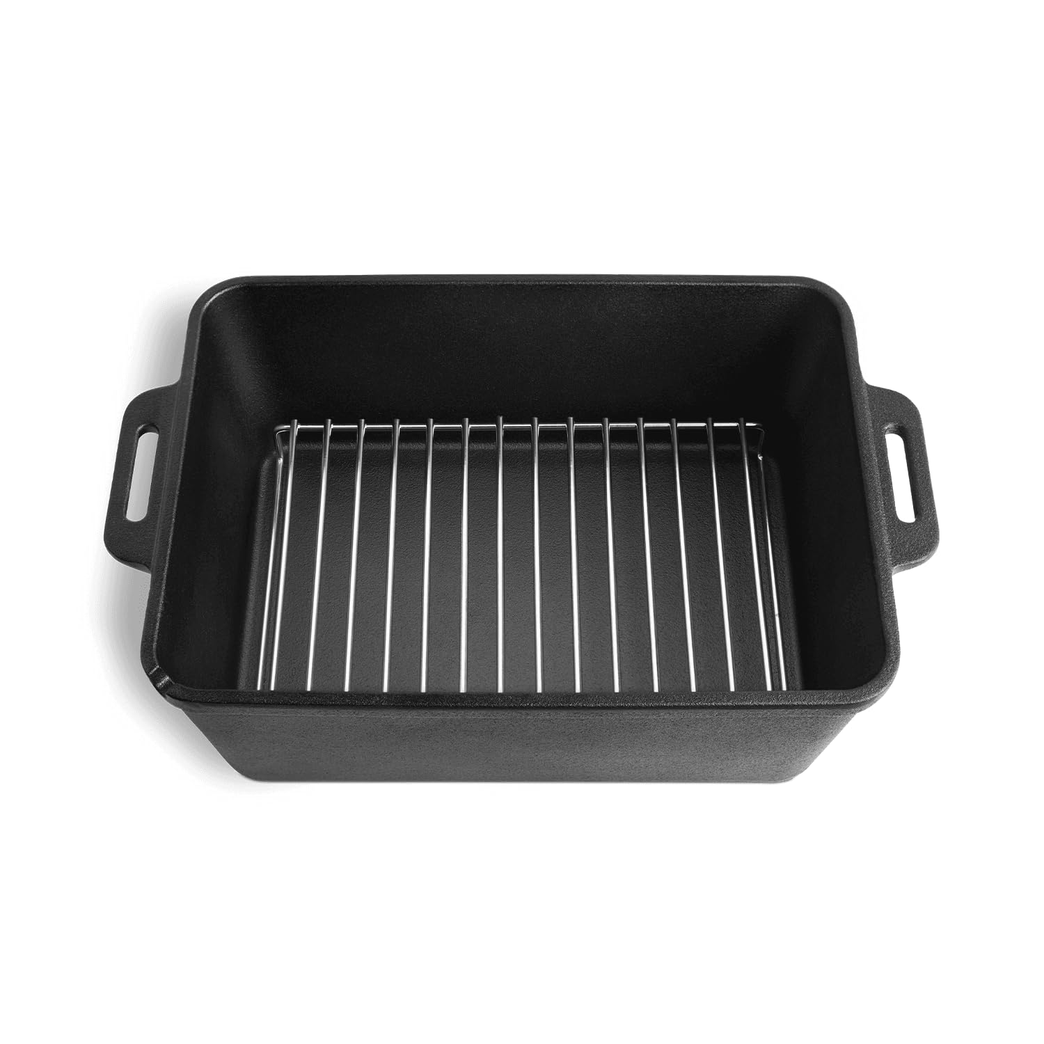 Molde de hierro fundido BURNHARD® 3,5 l, tapa multifuncional como sartén, para todo tipo de cocinas, horno, parrilla, fogata, pre-sazonado, fácil limpieza – molde para pan Deluxe