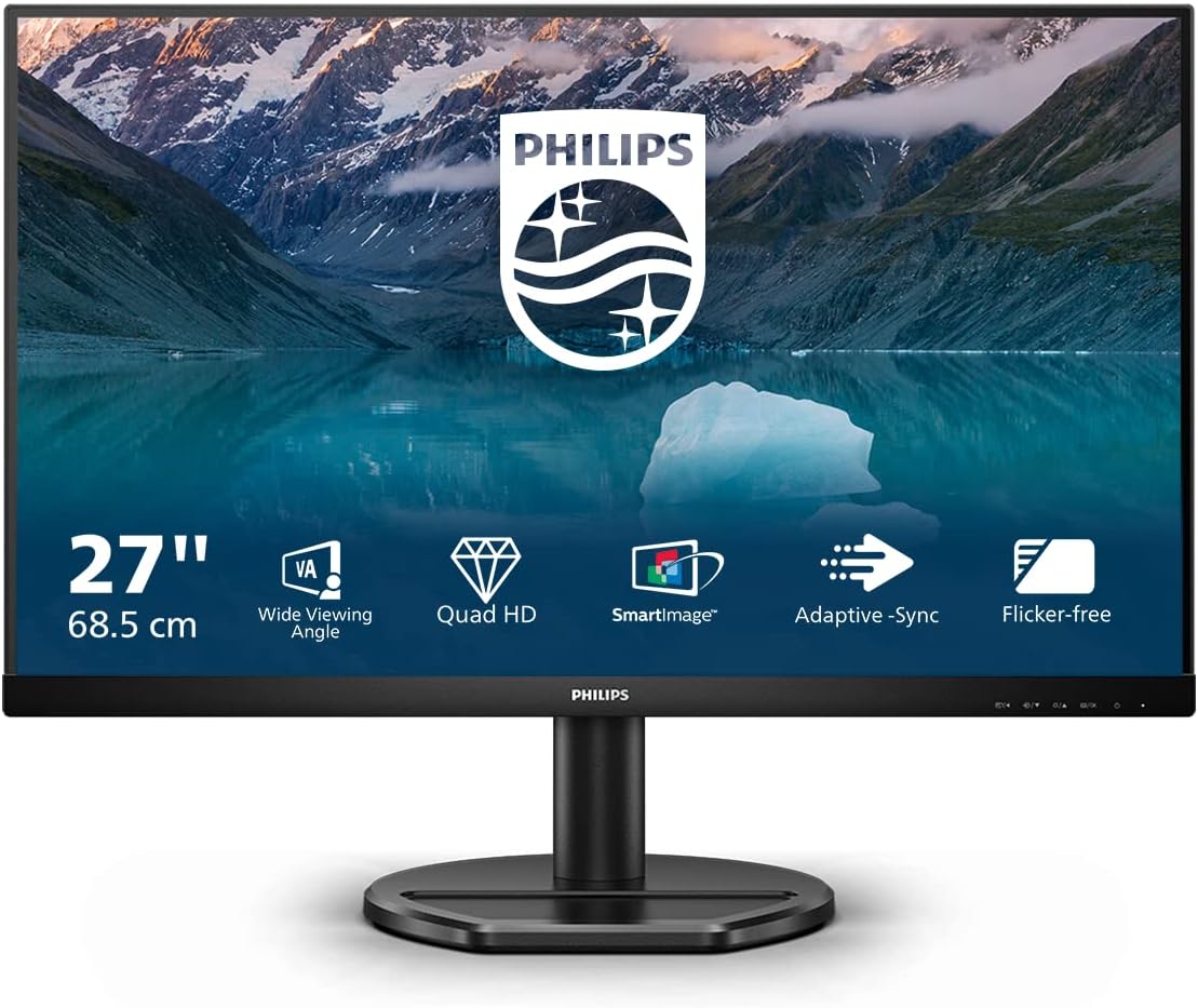 Philips 275S9JAL - Monitor QHD da 27 pollici, altoparlanti (2560x1440, 75 Hz, HDMI, DisplayPort, hub USB), colore nero Philips 275S9JAL - Monitor QHD da 27 pollici, altoparlanti (2560x1440, 75 Hz, HDMI, DisplayPort, hub USB), colore nero