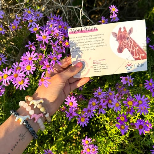 Fahlo Giraffe Tracking Bracelet, Elastic, supports Somali Giraffe Project, one size fits most for Men and Women3