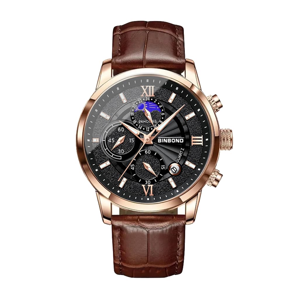 Relógio Masculino Pulseira de Couro Dial com Mão de Lua e Design Elegante Luxo Negócios para Homens com Luminoso Relógio para Homens em promoção! Veja a oferta e mais achadinhos de Relógios de pulso 2 Hoje é o melhor dia para comprar Relógio Masculino Pulseira de Couro Dial com Mão de Lua e Design Elegante Luxo Negócios para Homens com Luminoso Relógio para Homens com aquele preço maroto! Promoção! Aproveite a oferta! 2
