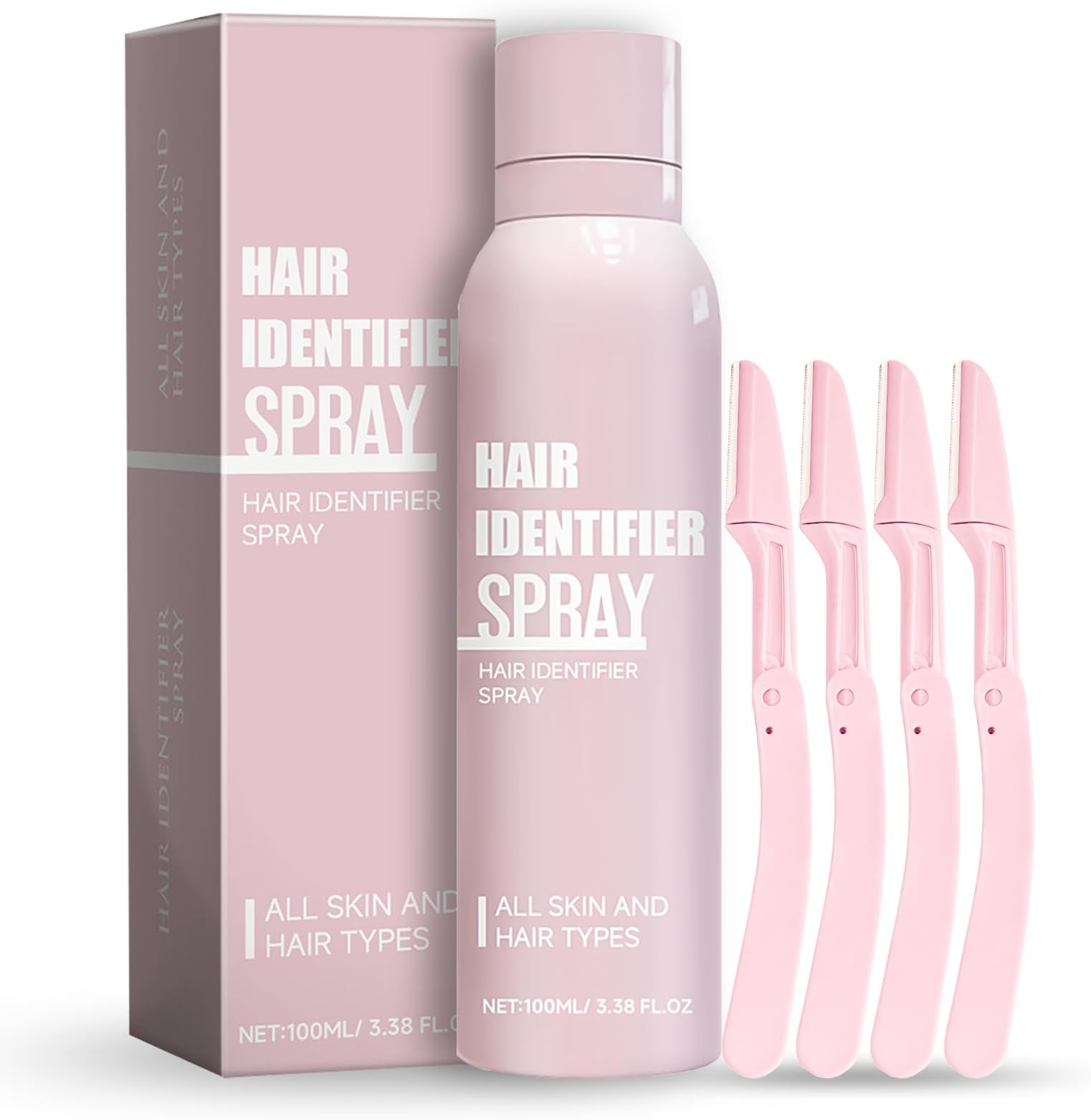 Hair Identifier Spray For Face Shaving, Hair Removal Spray - Face Hair Identifier Spray, Dermaplaning Spray With Dermaplaning Blades For Face, Face Spray For Shaving, Face Hair Remover For Women & Men