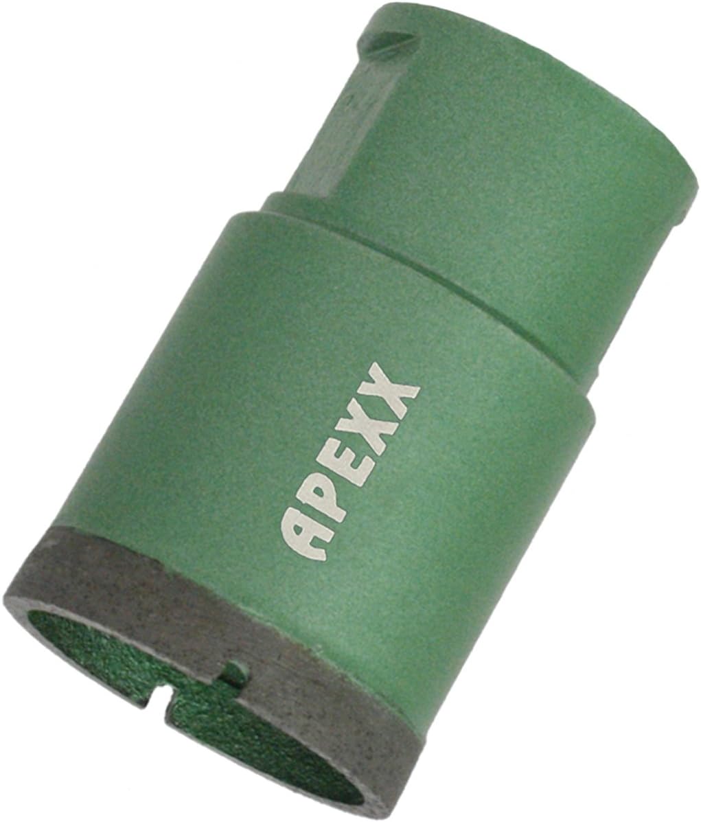 APEXX 23601-01007 Porcelain Core Drill Bit with 5/8"-11 Female Thread for Porcelain/Granite/Marble Tile, 1-1/4"