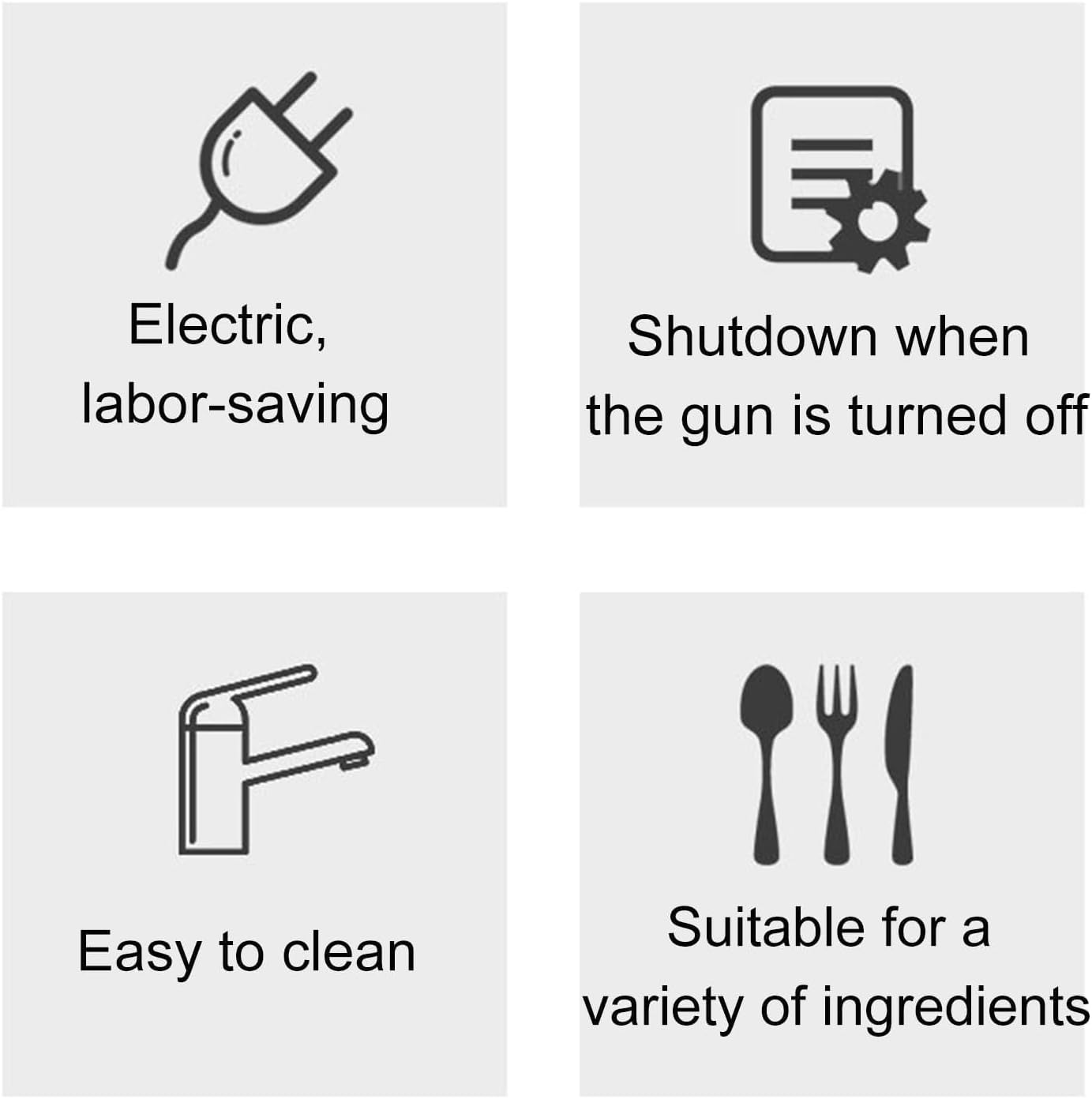 Electric Meat Injector Gun Pump, Stainless Steel Marinade Injector Syringe with 10 Needles, Perfect for Home Grilling, Family Parties & Outdoor Cooking, Lightweight and Flexible