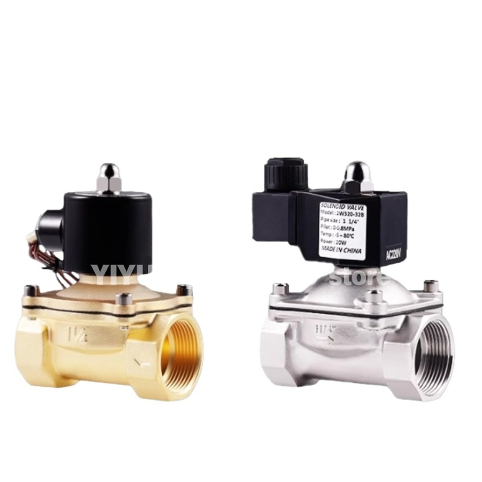 Électrovanne fermée AC220V vanne de régulation en cuivre anti-corrosion DN10