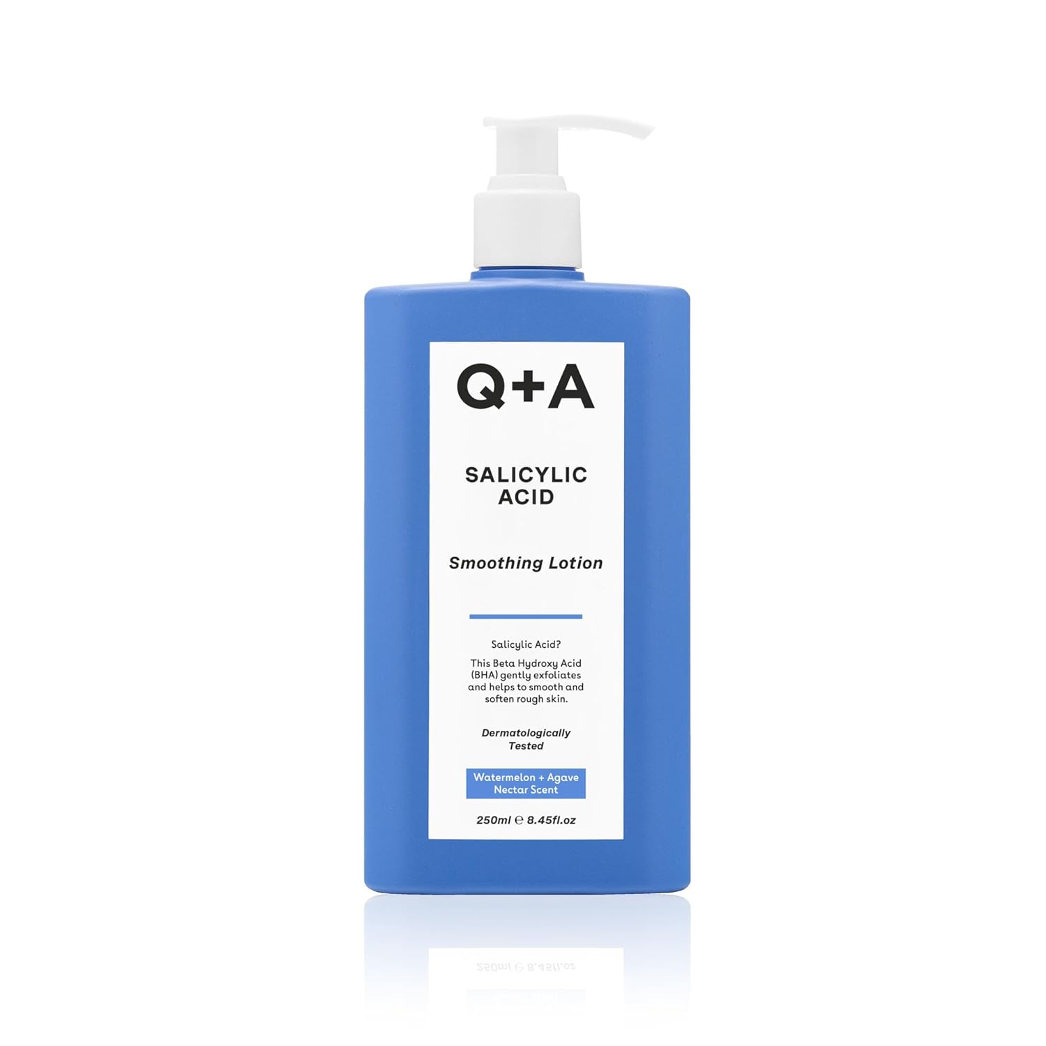 Q+A Salicylic Acid Smoothing Body Lotion (250ml), Body Moizturiser with Watermelon & Agave Scent, Body Butter Alternative, Smooths Rough Bumpy Skin, Clears Blemishes & Uneven Texture