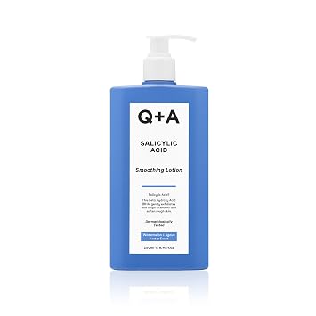 Q+A Salicylic Acid Smoothing Body Lotion 250ml, Body Moizturiser with Watermelon & Agave Scent, Body Butter Alternative, Smooths Rough Bumpy Skin, Clears Blemishes & Uneven Texture