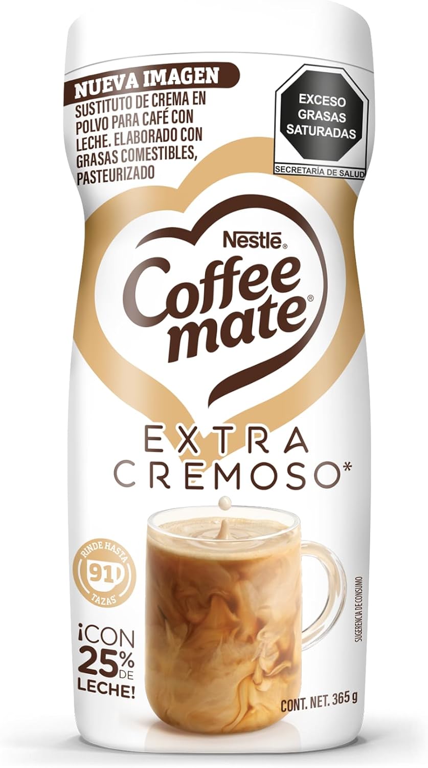 Sustituto de Crema para Café Coffee Mate Polvo Extra Cremoso 365g