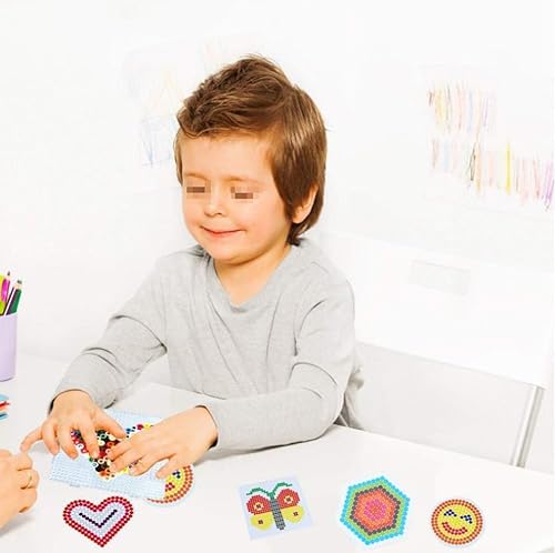 Miniatura 7 de 4 piezas de 0.197 in de fusibles de cuentas de fusibles grandes cuadrados de plástico transparente acrílico plantilla juguetes educativos para niños