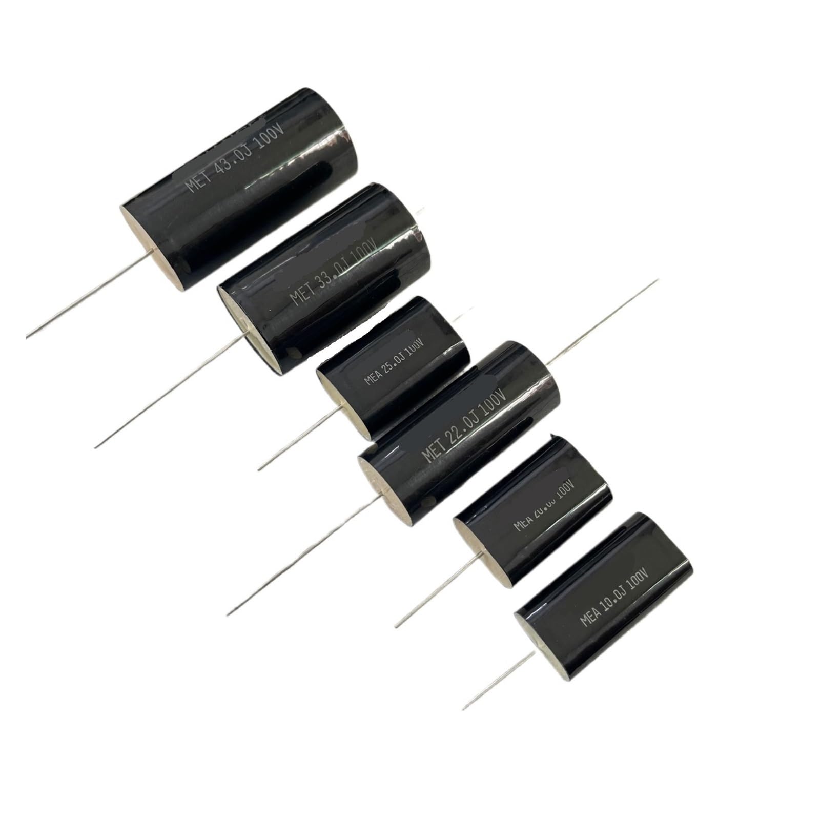 LEOTNNDQ 1pcs 10UF 20UF 22UF 25UF 33UF 43UF 100V Crossover Capacitor with Copper Legs(10uf 1pcs)
