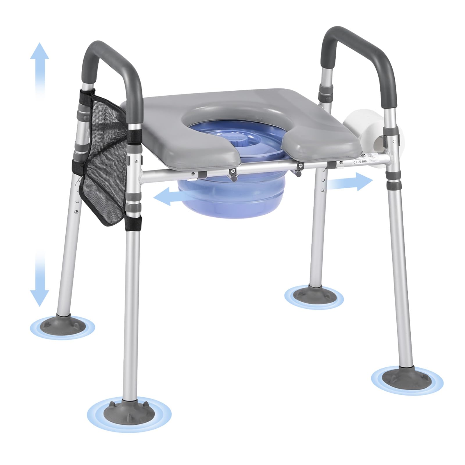 VEVOR 4-in-1 Bedside Commode Chair