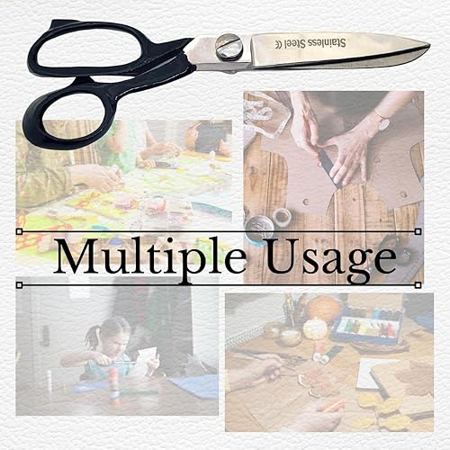 Miniatura 5 de Tijeras de tela profesionales resistentes para costura, corte de cuero con resistencia industrial, cuchillas afiladas de acero inoxidable para