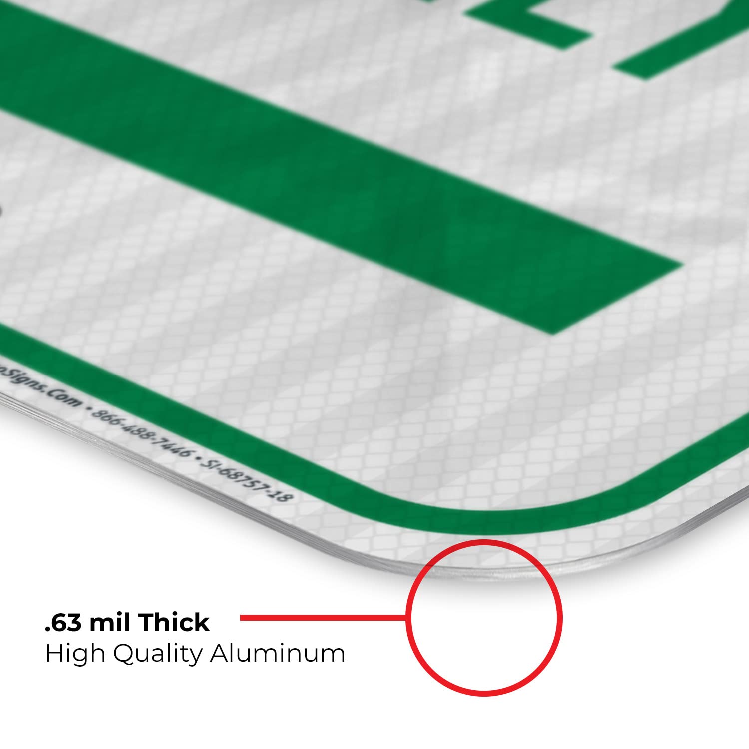 Parallel Parking Only with Left Arrow Sign, 12x18 Inches, 3M EGP Reflective .063 Aluminum, Fade Resistant, Made in USA