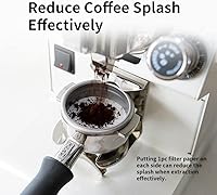 Vista 4 de watchget Filtros de papel espresso de 2.087 in, 1000 piezas de papel de filtro de café sin blanquear para máquina de expreso, pantalla de disco