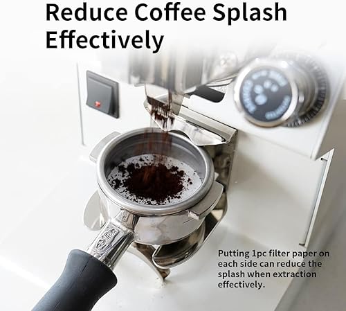 Miniatura 4 de watchget Filtros de papel espresso de 2.087 in, 1000 piezas de papel de filtro de café sin blanquear para máquina de expreso, pantalla de disco,