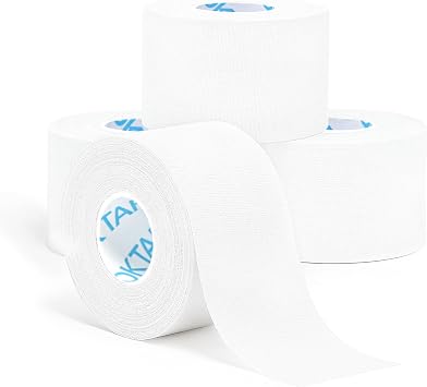 OK TAPE Athletic Sports Tape 4 Packs 32.8ft Per Roll White Strong Adhesion