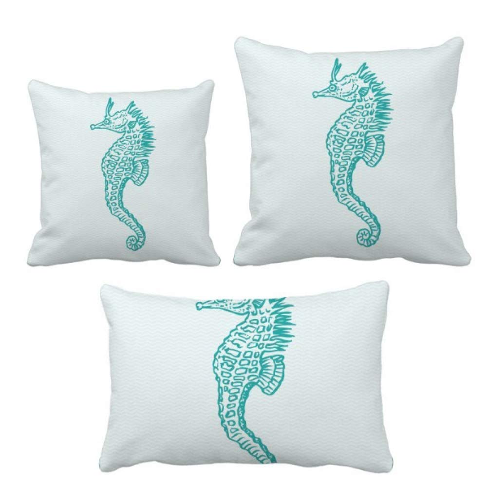 Coussin bleu marine hippocampe de qualite superieure pour canape chic