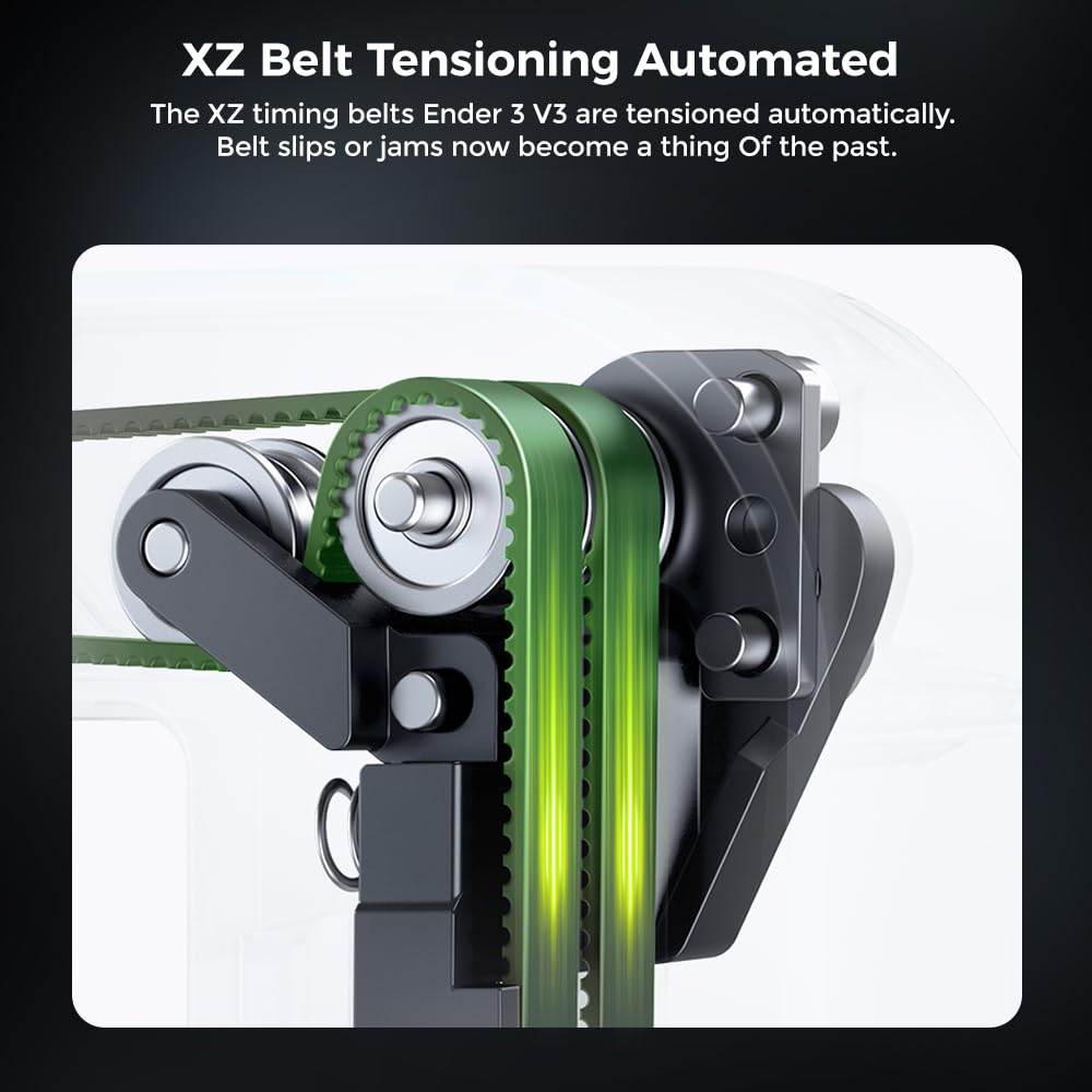 Offizieller Creality Ender 3V3 3D-Drucker mit 600 mm/s Druckgeschwindigkeit, Upgrade mit Core-XZ-Bewegungssystem, ungehindert, 60 W, 300 °C, Hotend Heater Auto Leveling