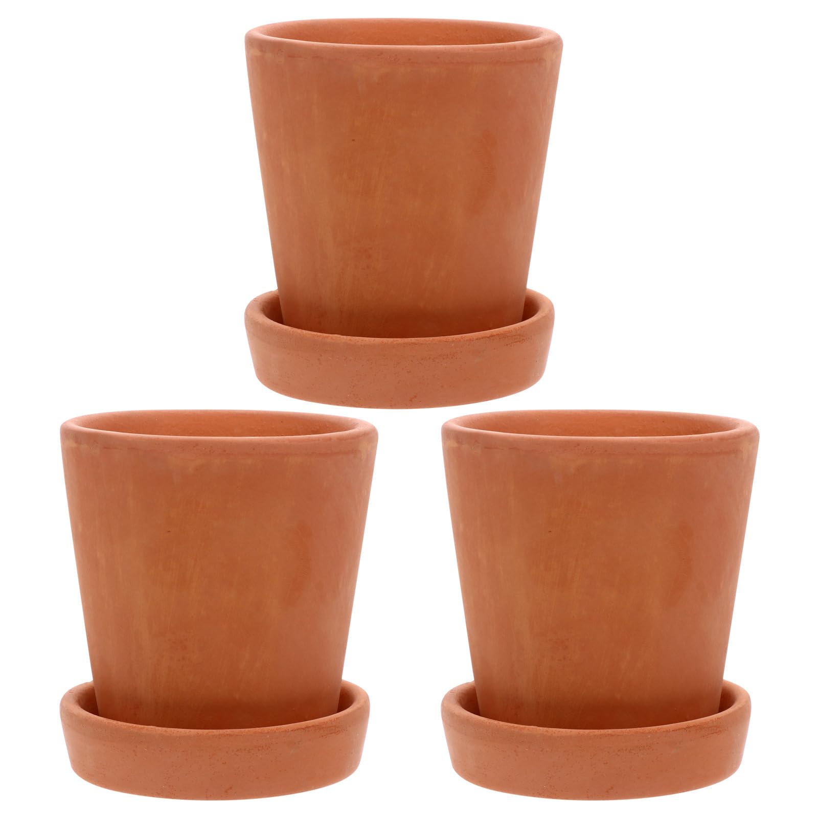 Mini pot de fleurs en céramique rouge stable anti-renversement pour plantes