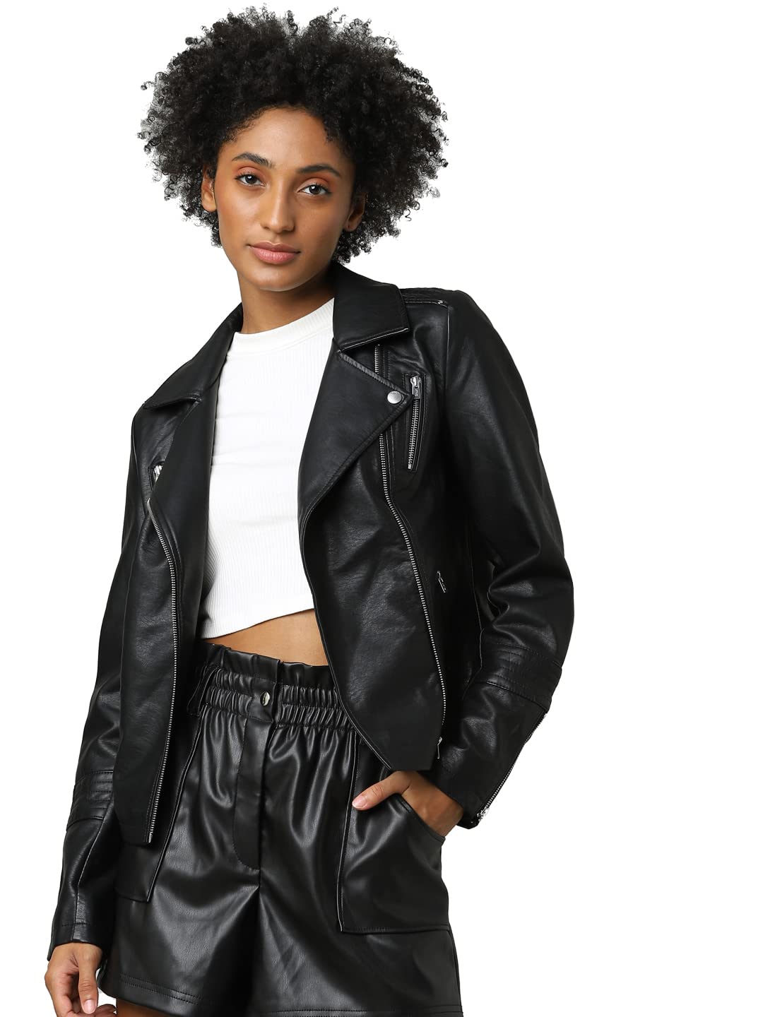 ONLY Veste en Similicuir ONLGEMMA Veste en Similicuir