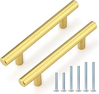 Vista 31 de Manijas Probrico modernas para gabinetes de cocina, con forma de T, color blanco