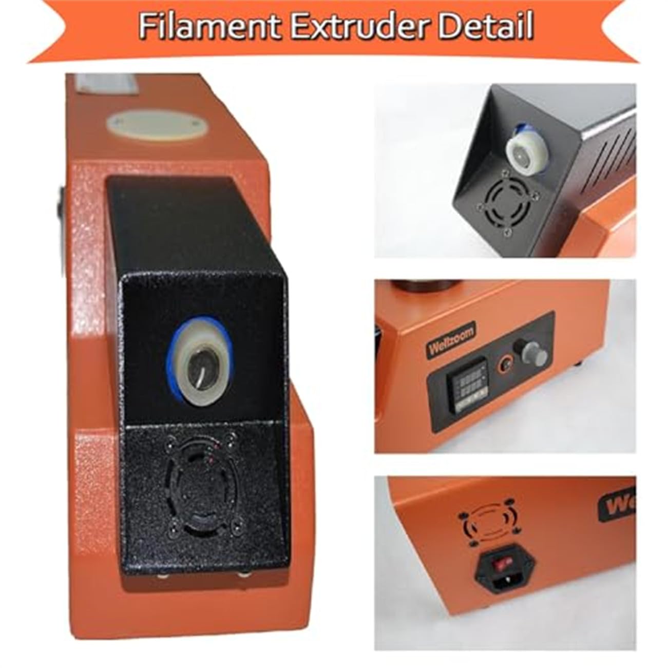 Extrusora Profesional de filamentos 3D con Control de Velocidad Variable (300-650 mm/min), recicladora de filamentos de Escritorio para PLA/ABS/TPU.