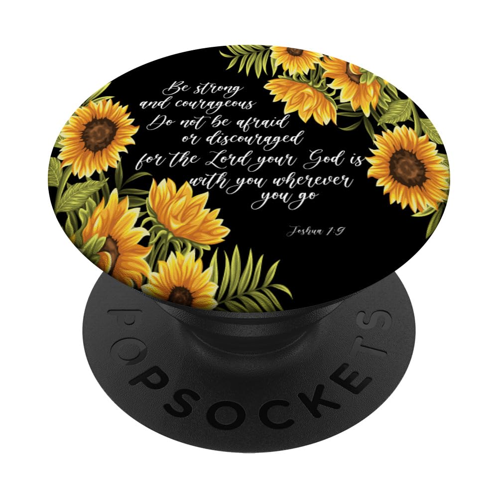 Joshua Christian Bible Verse Sunflower Scripture Quote