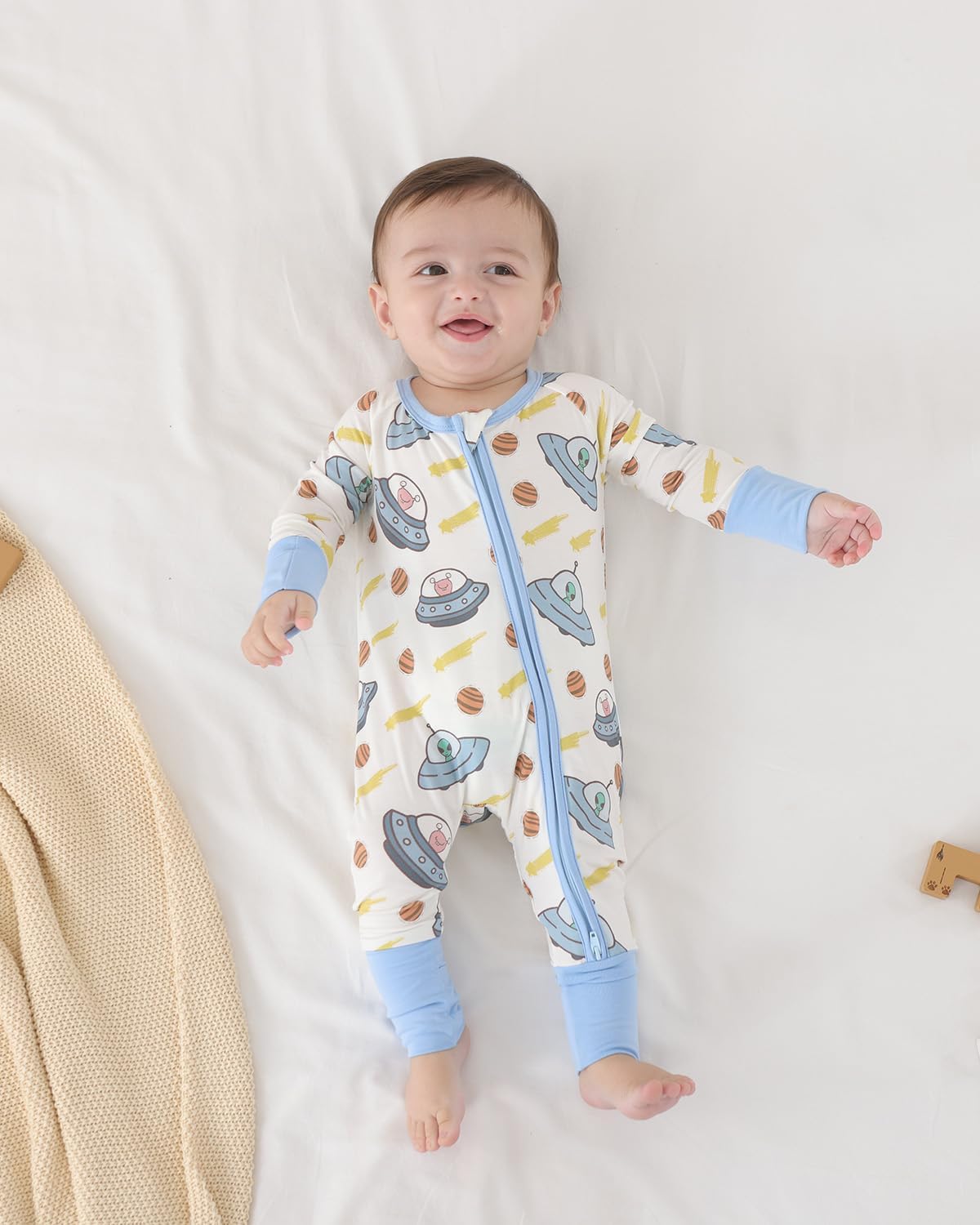 GUISBY Baby Boys' Pajamas Sleep N Play, Baby Clothes, Long Sleeve, Footless,Newborn-2T - Image 5