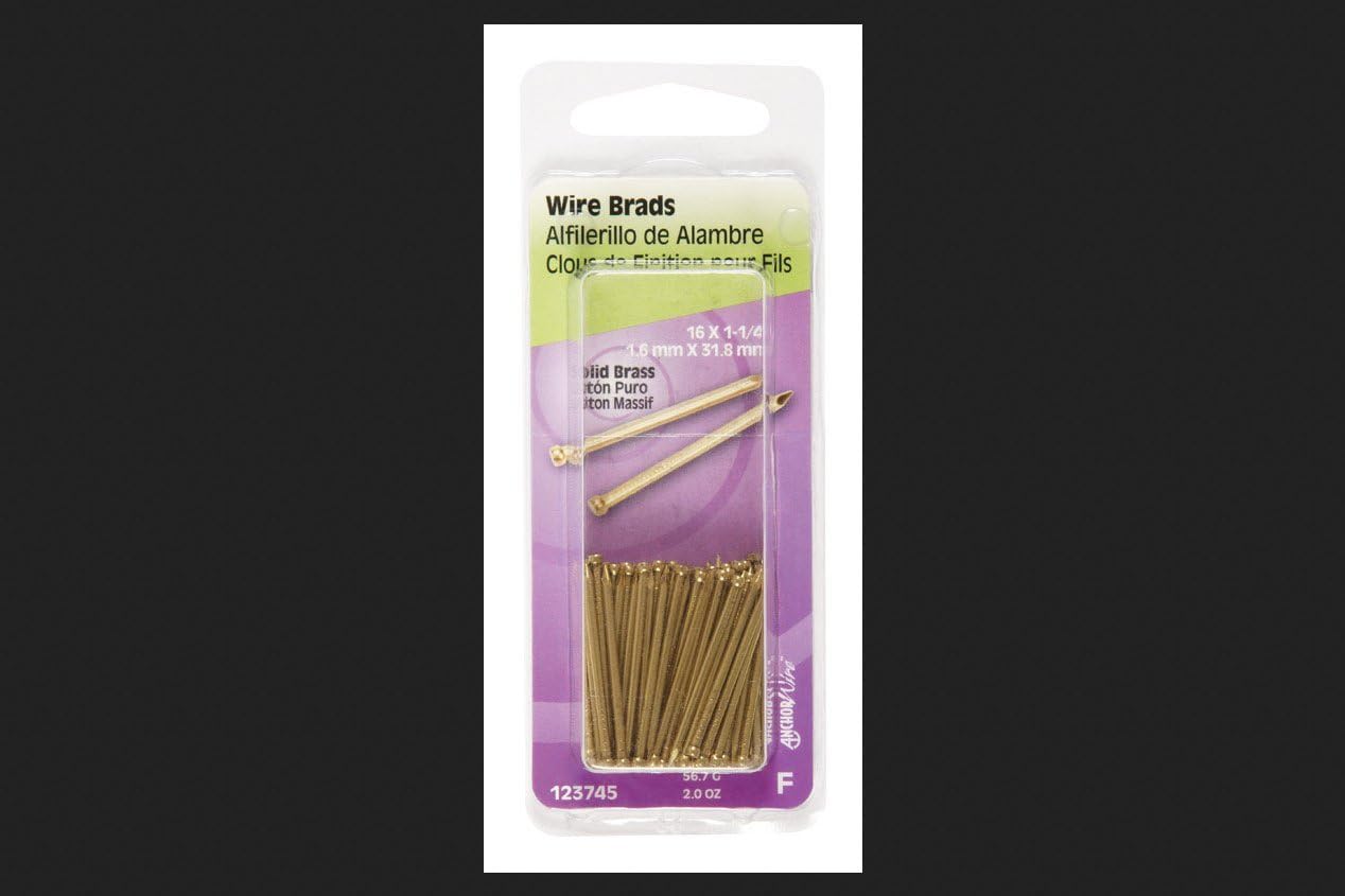 Hillman 16 Ga. x 1-1/4 in. L Brass Brad Nails 1 pk 2 oz.